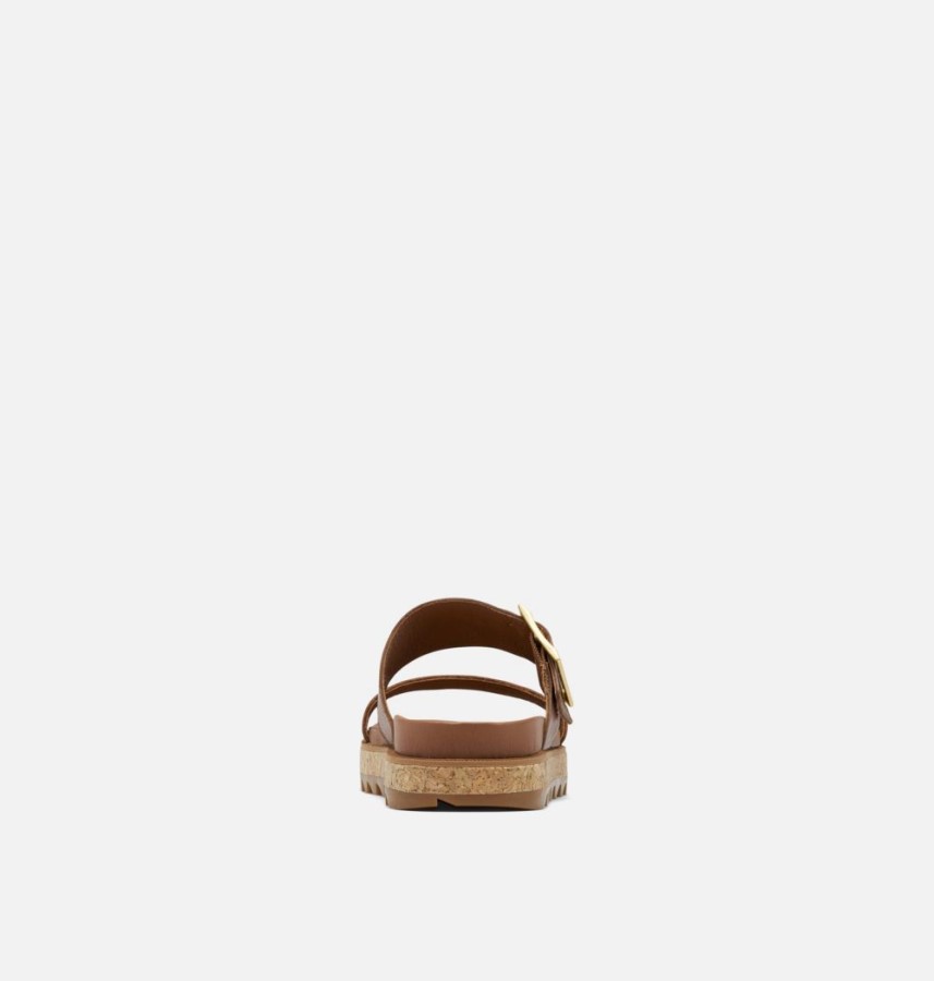Velvet Tan-Gum 2 Sorel Australia Women's Roaming Buckle Slide Sandal