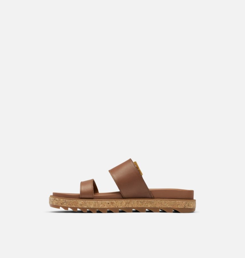 Velvet Tan-Gum 2 Sorel Australia Women's Roaming Buckle Slide Sandal