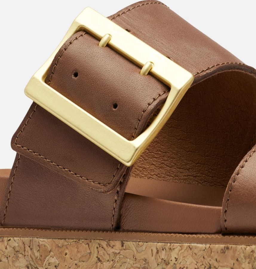 Velvet Tan-Gum 2 Sorel Australia Women's Roaming Buckle Slide Sandal