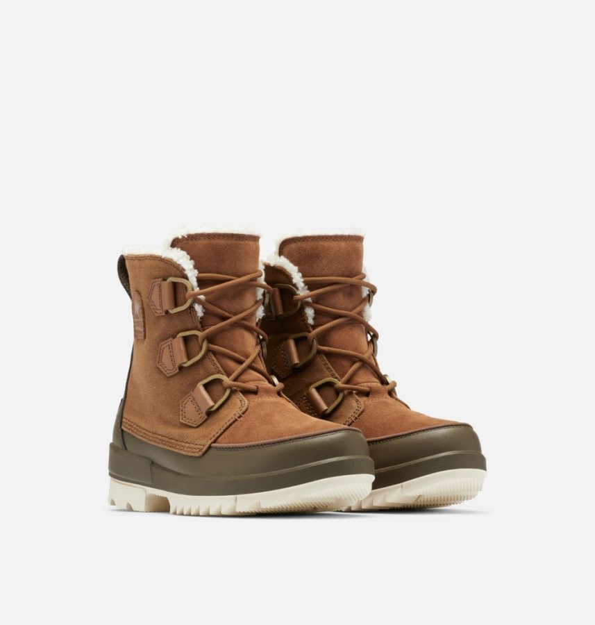 Velvet Tan-Olive Green Sorel Australia Women's Torino Ii Parc Shearling Waterproof Winter Bootie
