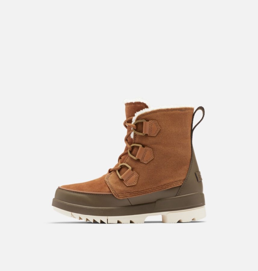 Velvet Tan-Olive Green Sorel Australia Women's Torino Ii Parc Shearling Waterproof Winter Bootie