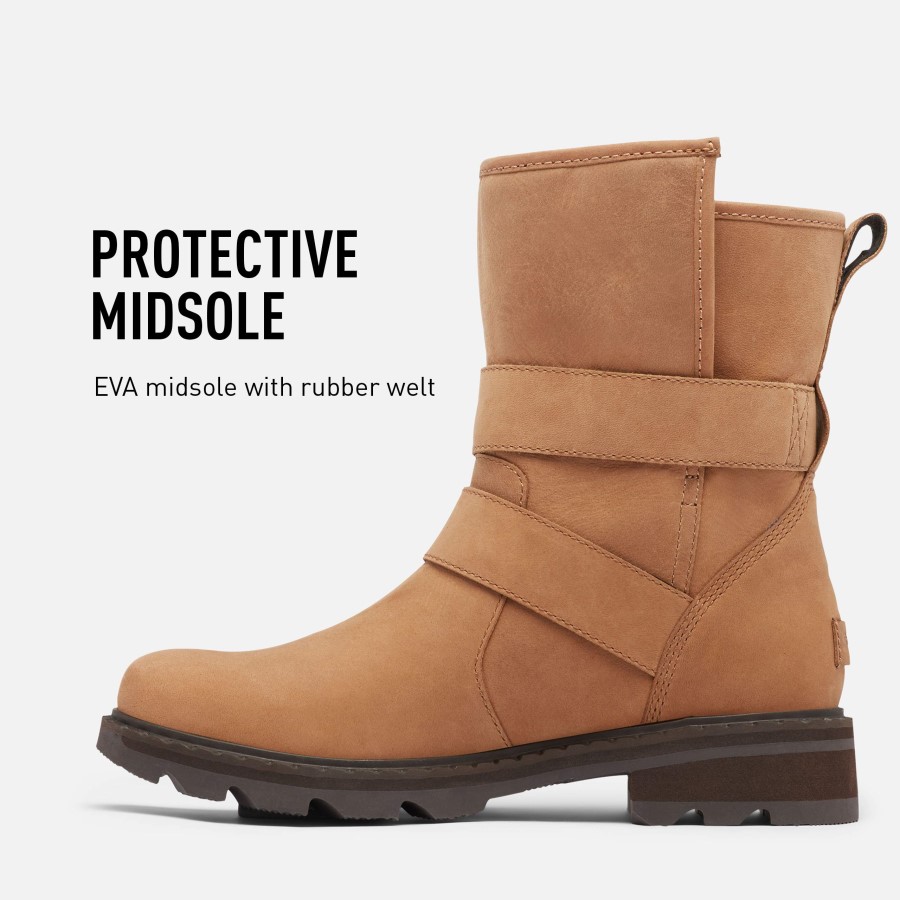 Velvet Tan Women's Lennox Moto Cozy Boot Rain Waterproof Sorel Australia