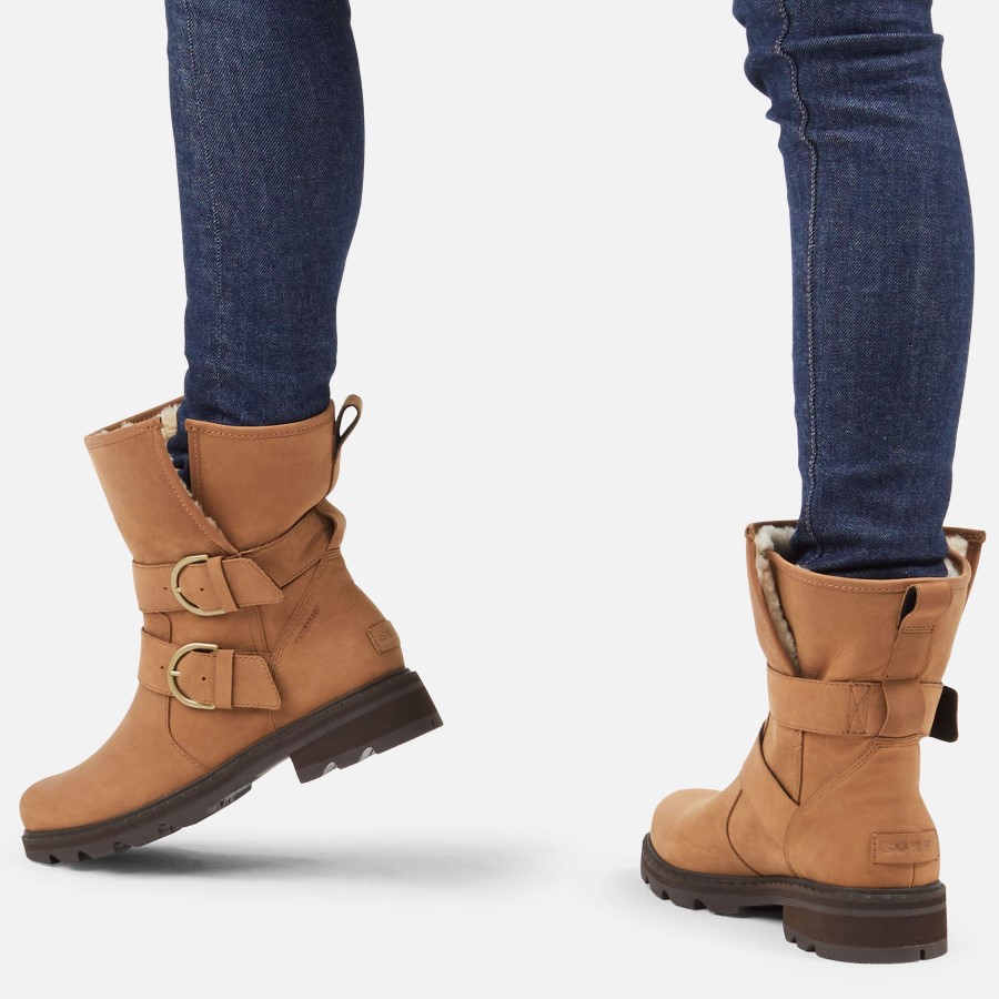 Velvet Tan Women's Lennox Moto Cozy Boot Rain Waterproof Sorel Australia