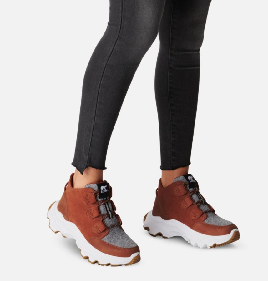 Warp Red-Chalk Sorel Australia Women's Kinetic Breakthru Caribou Sneaker Boot