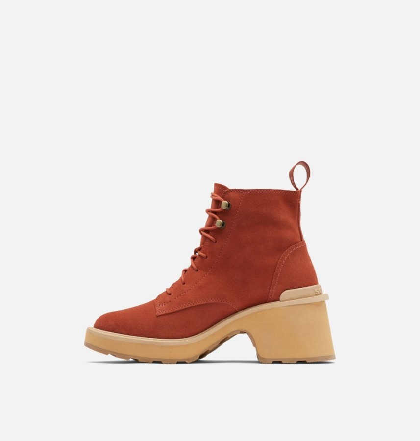 Warp Red-Tawny Buff Women's Hi-Line Heel Lace Boot Sorel Australia