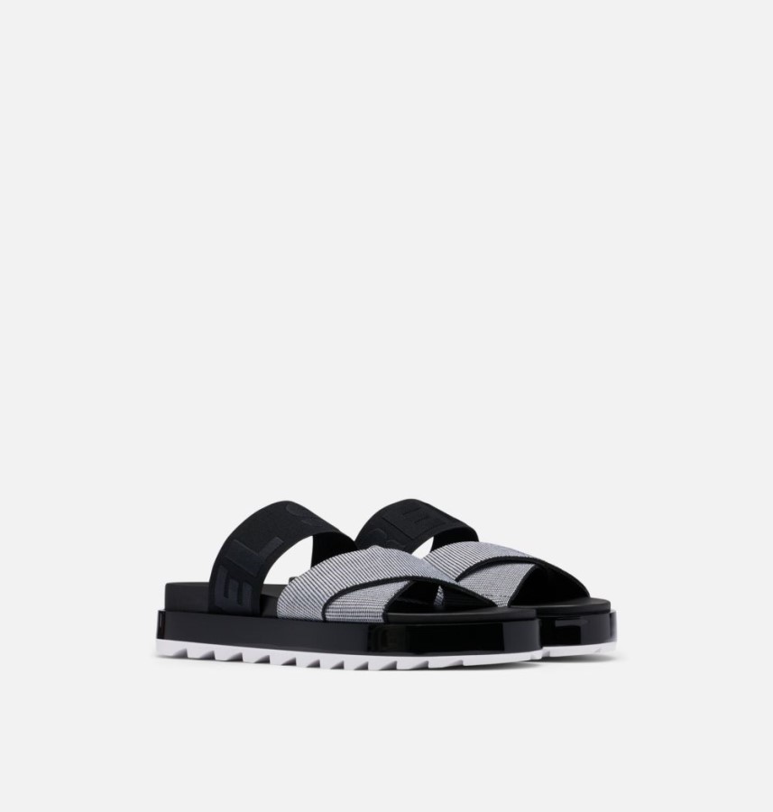 White-Black Women's Roaming Sport Slide Sandal Sorel Australia