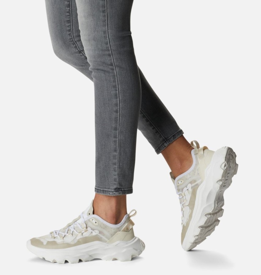 White-Chalk Sorel Australia Women's Kinetic Breakthru Tech Lace Sneaker
