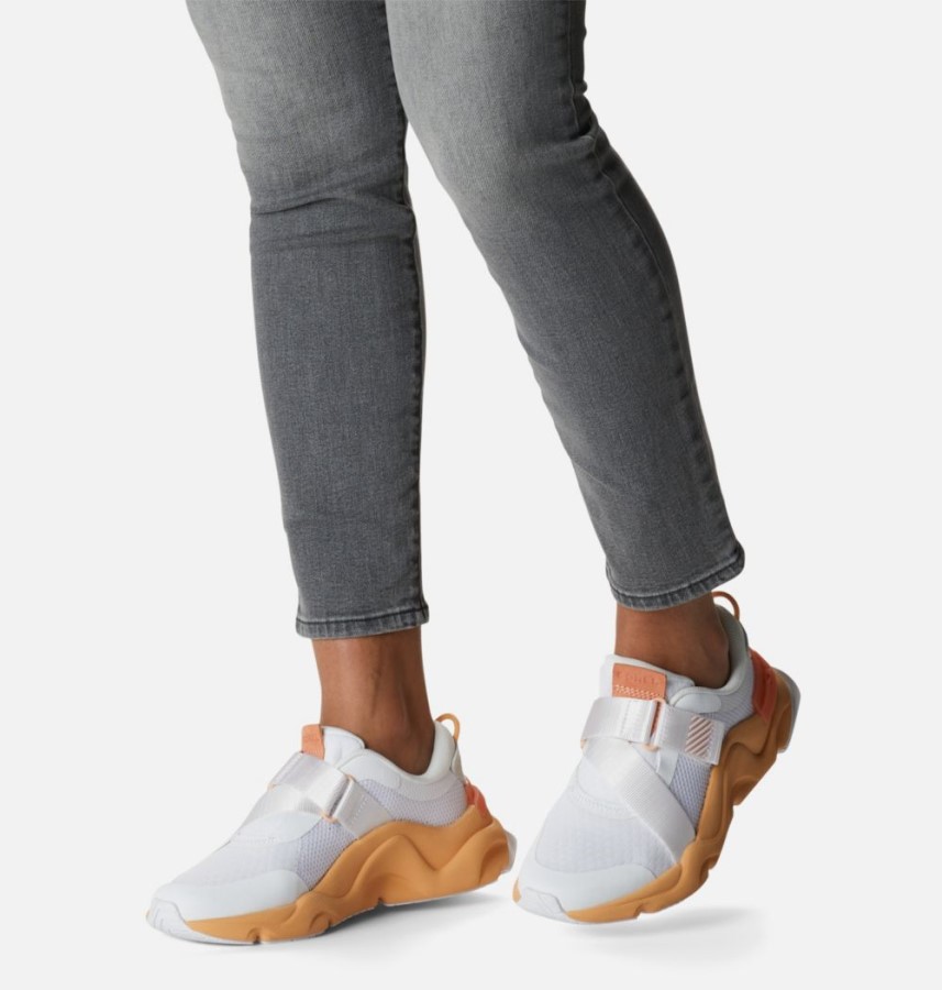 White-Faded Spark Women's Kinetic Rnegd Strap Sneaker Sorel Australia