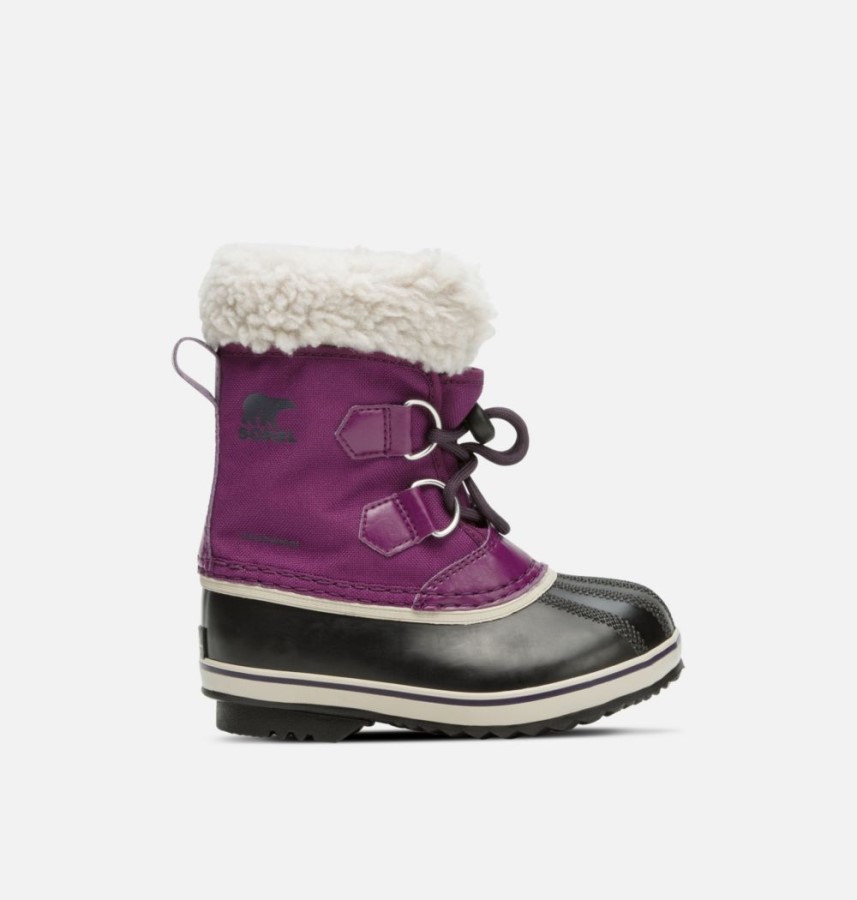 Wild Iris-Dark Plum Sorel Australia Children's Yoot Pac Nylon Boot