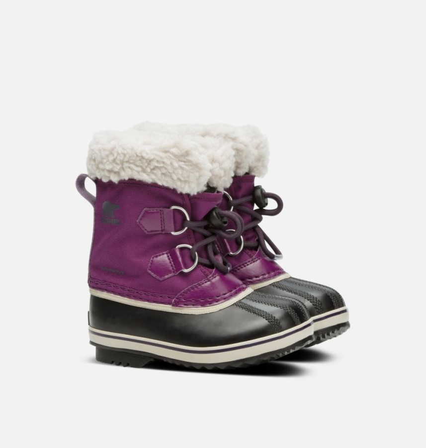 Wild Iris-Dark Plum Sorel Australia Children's Yoot Pac Nylon Boot