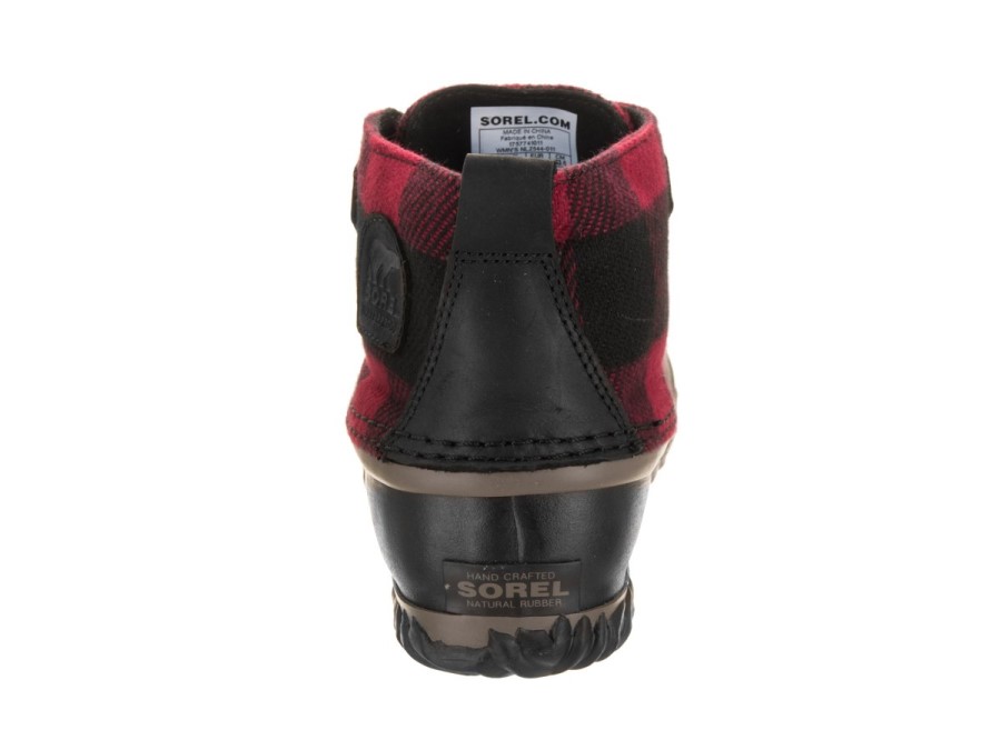 Women's Out N About Leather Ankle Boots Mud Black Sorel Australia