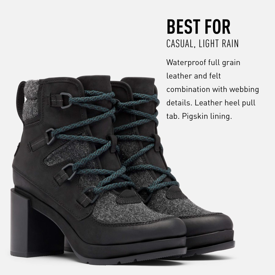 Women's Blake Lace Booties Black 1 Sorel Australia