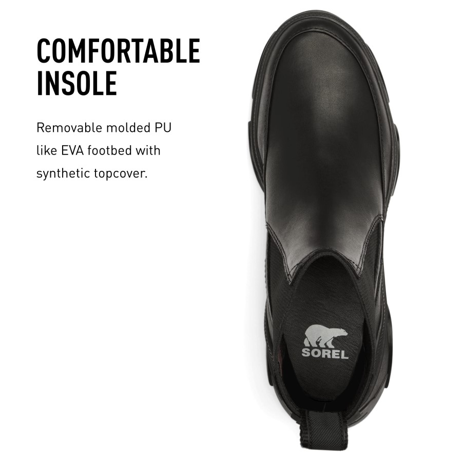 Women's Brex Chelsea Boot Black Sorel Australia