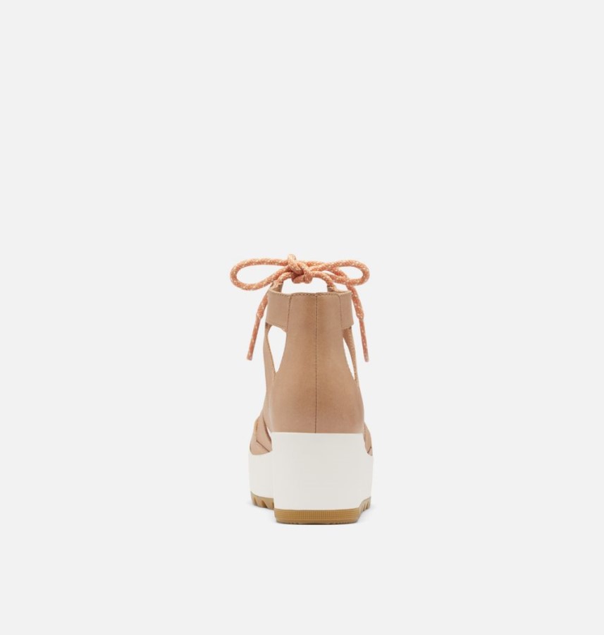 Women's Cameron Flatform Lace Wedge Sandal Honest Beige-Gum 17 Sorel Australia