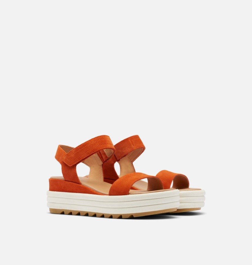 Women's Cameron Flatform Wedge Sandal Desert Sun-Chalk Sorel Australia