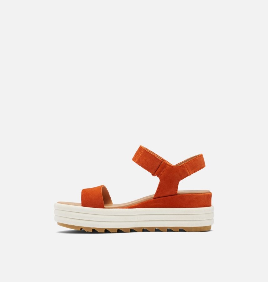 Women's Cameron Flatform Wedge Sandal Desert Sun-Chalk Sorel Australia