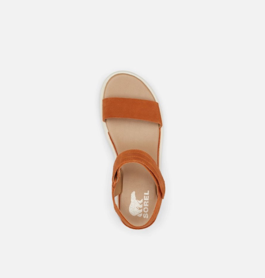 Women's Cameron Flatform Wedge Sandal Desert Sun-Chalk Sorel Australia