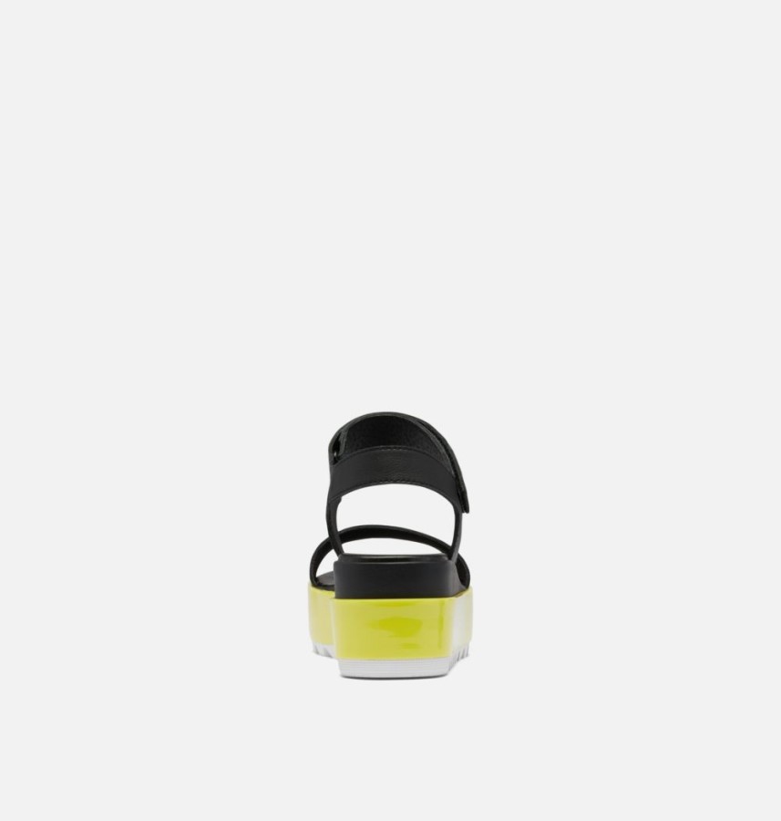 Women's Cameron Flatform Wedge Sandal Sorel Australia Black-Bolt