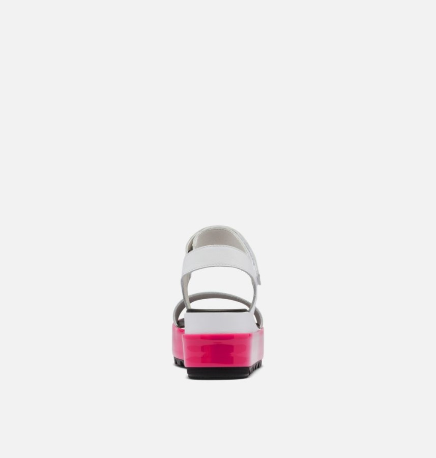 Women's Cameron Flatform Wedge Sandal Sorel Australia White-Punch Pink