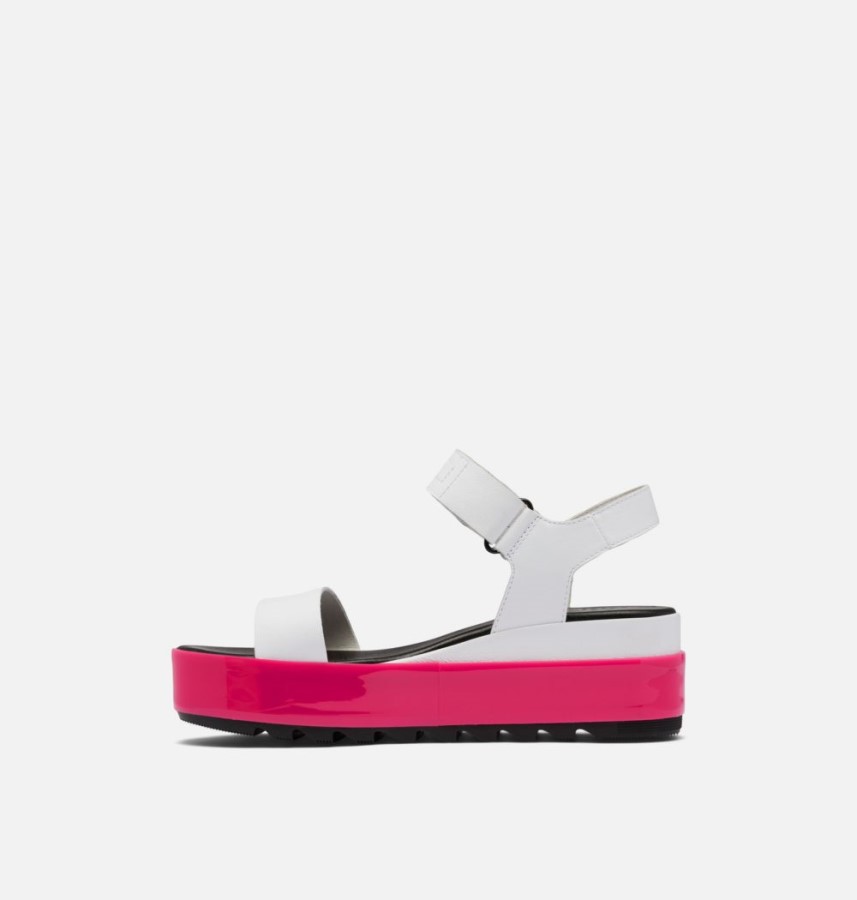 Women's Cameron Flatform Wedge Sandal Sorel Australia White-Punch Pink