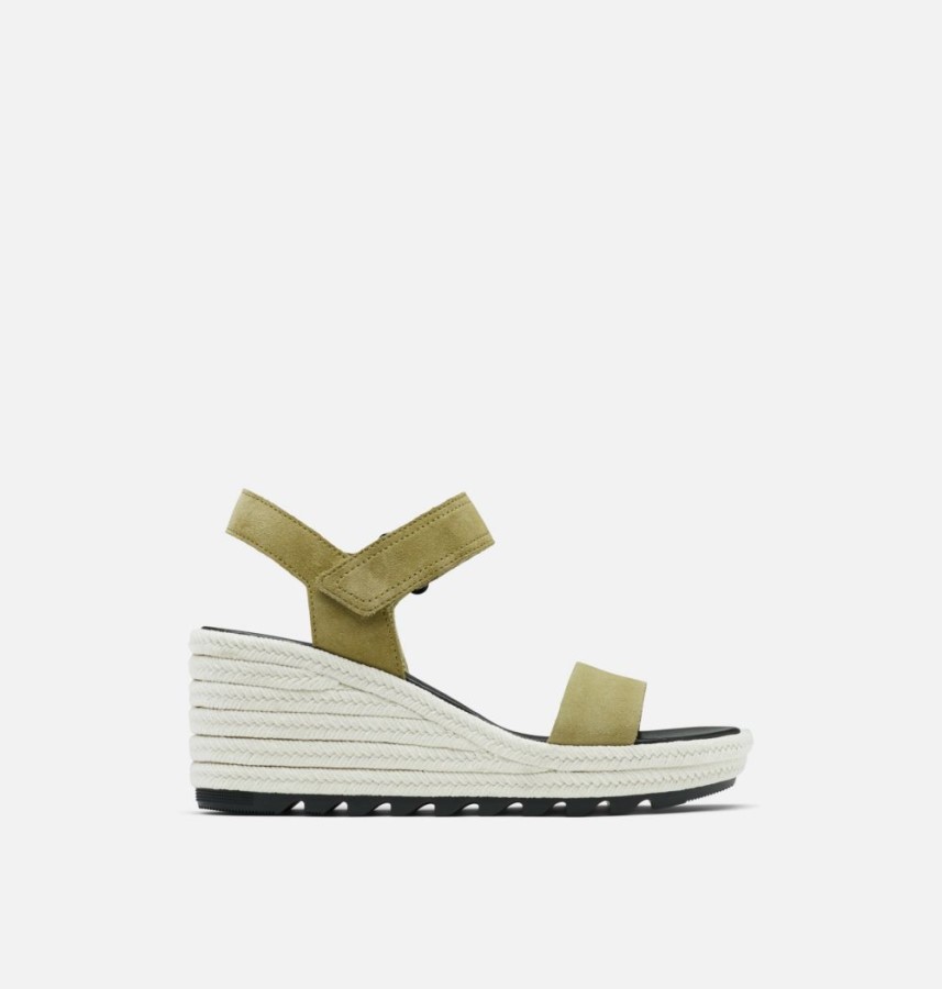 Women's Cameron Wedge Sandal Olive Shade-Sea Salt Sorel Australia