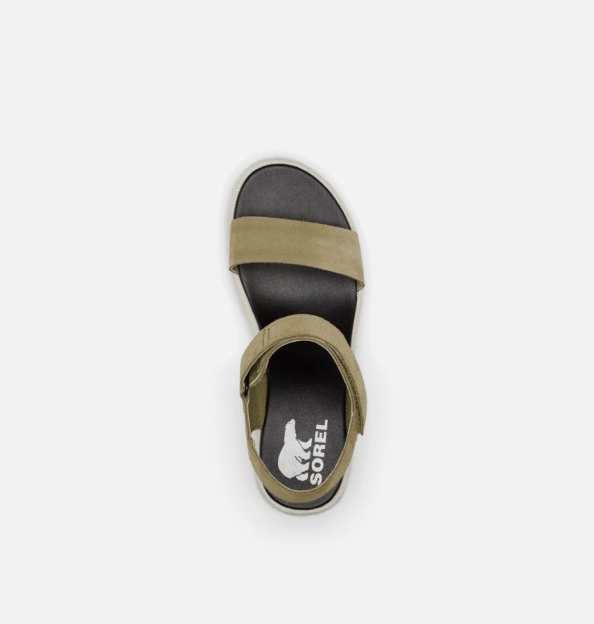 Women's Cameron Wedge Sandal Olive Shade-Sea Salt Sorel Australia
