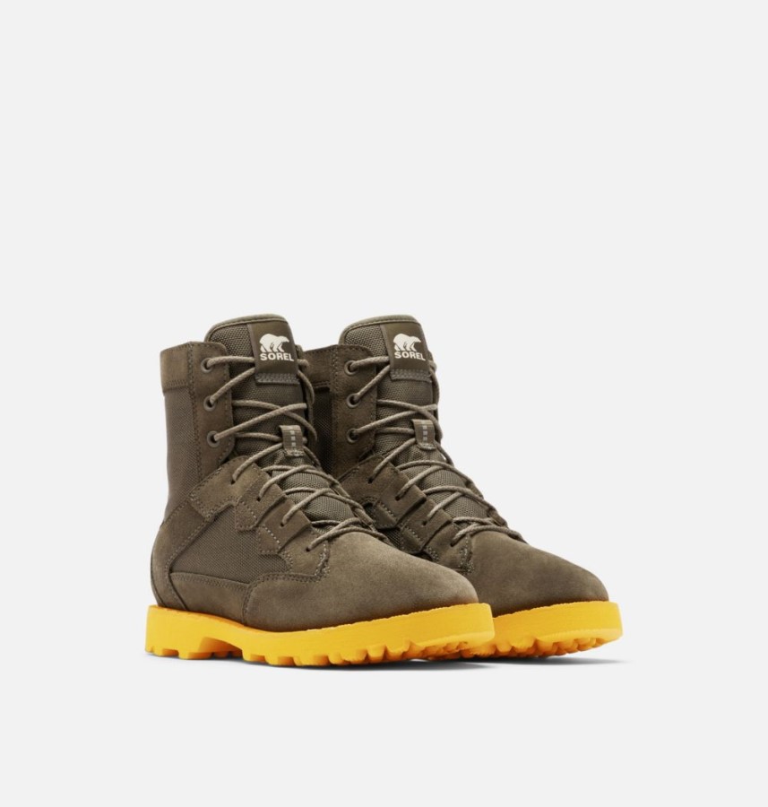 Women's Caribou Otm Bootie Alpine Tundra-Cyber Yellow Sorel Australia