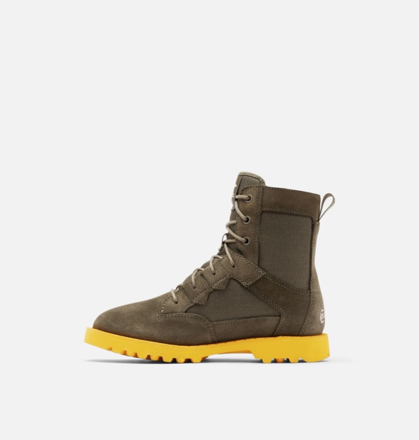 Women's Caribou Otm Bootie Alpine Tundra-Cyber Yellow Sorel Australia