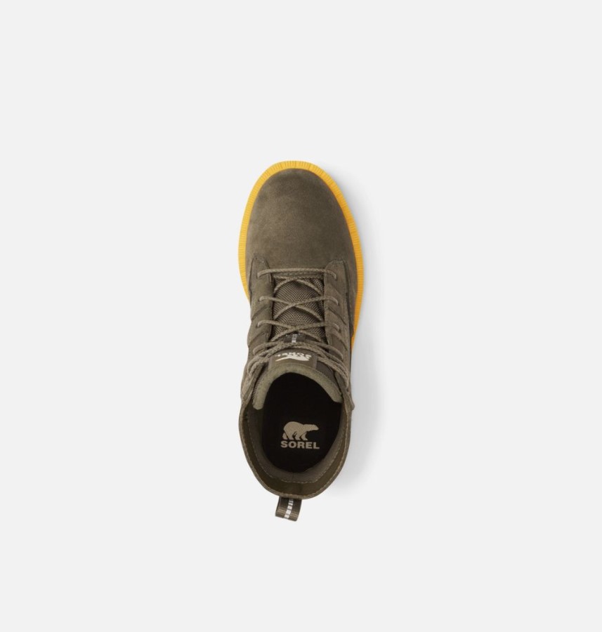 Women's Caribou Otm Bootie Alpine Tundra-Cyber Yellow Sorel Australia