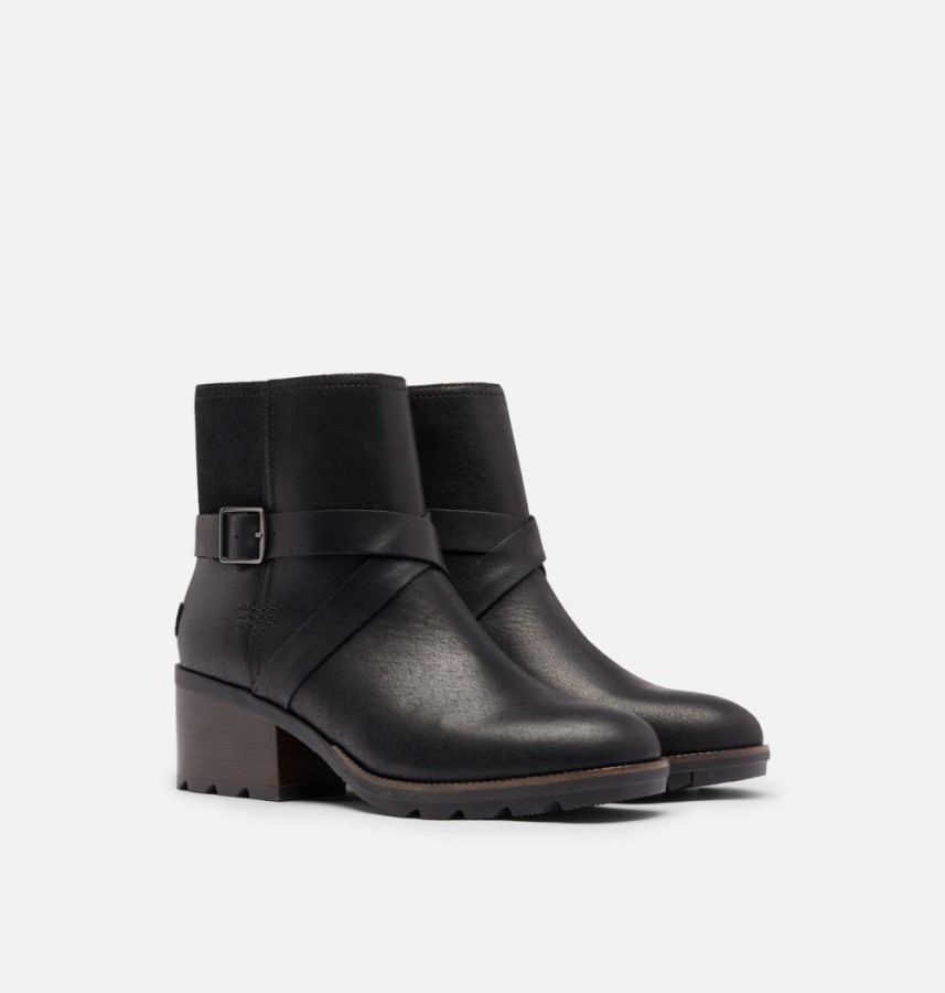 Women's Cate Buckle Bootie Black Sorel Australia
