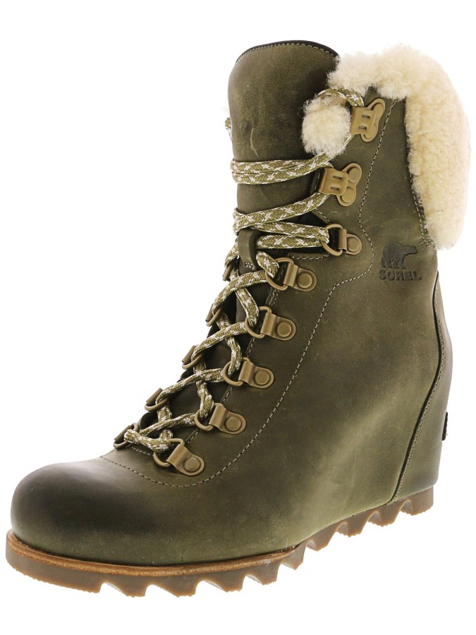 Women's Conquest Wedge Mid Calf Boot Nori Stone Sorel Australia