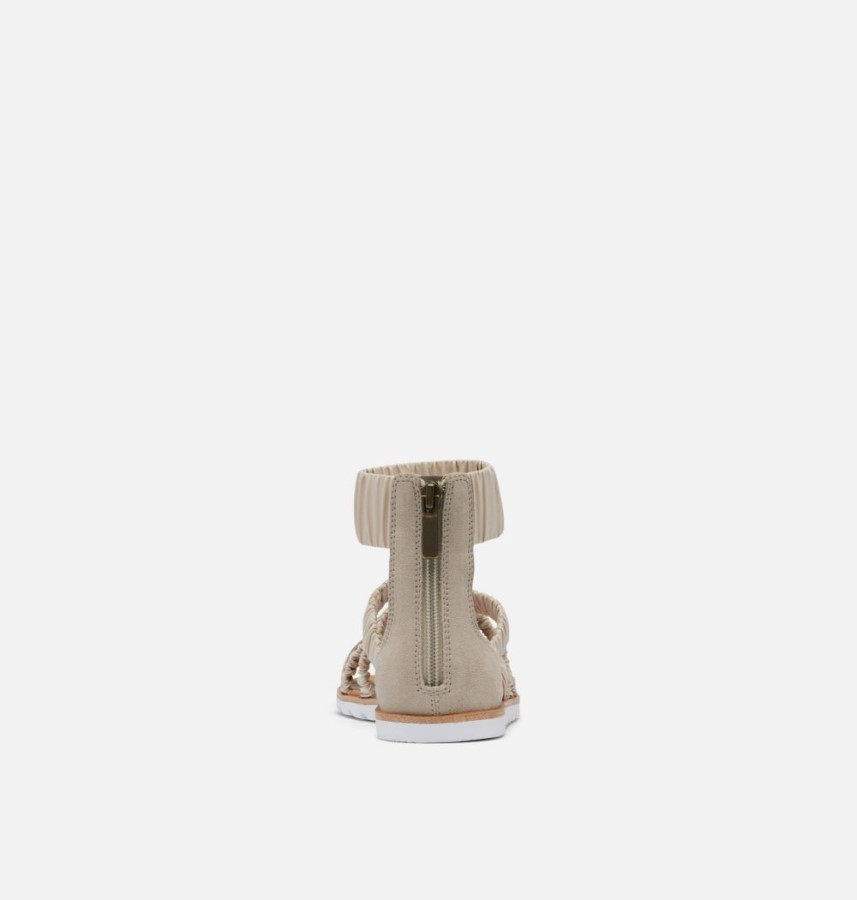 Women's Ella Ii Ankle Strap Sandal Sorel Australia Soft Taupe-White