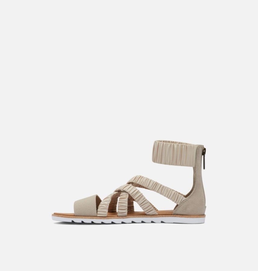 Women's Ella Ii Ankle Strap Sandal Sorel Australia Soft Taupe-White