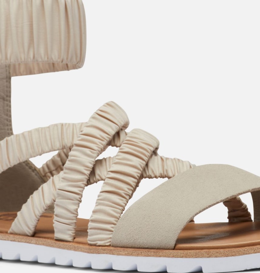 Women's Ella Ii Ankle Strap Sandal Sorel Australia Soft Taupe-White
