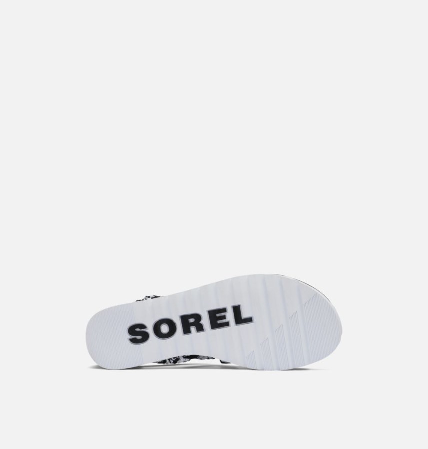 Women's Ella Ii Ankle Strap Sandal White-Black Sorel Australia