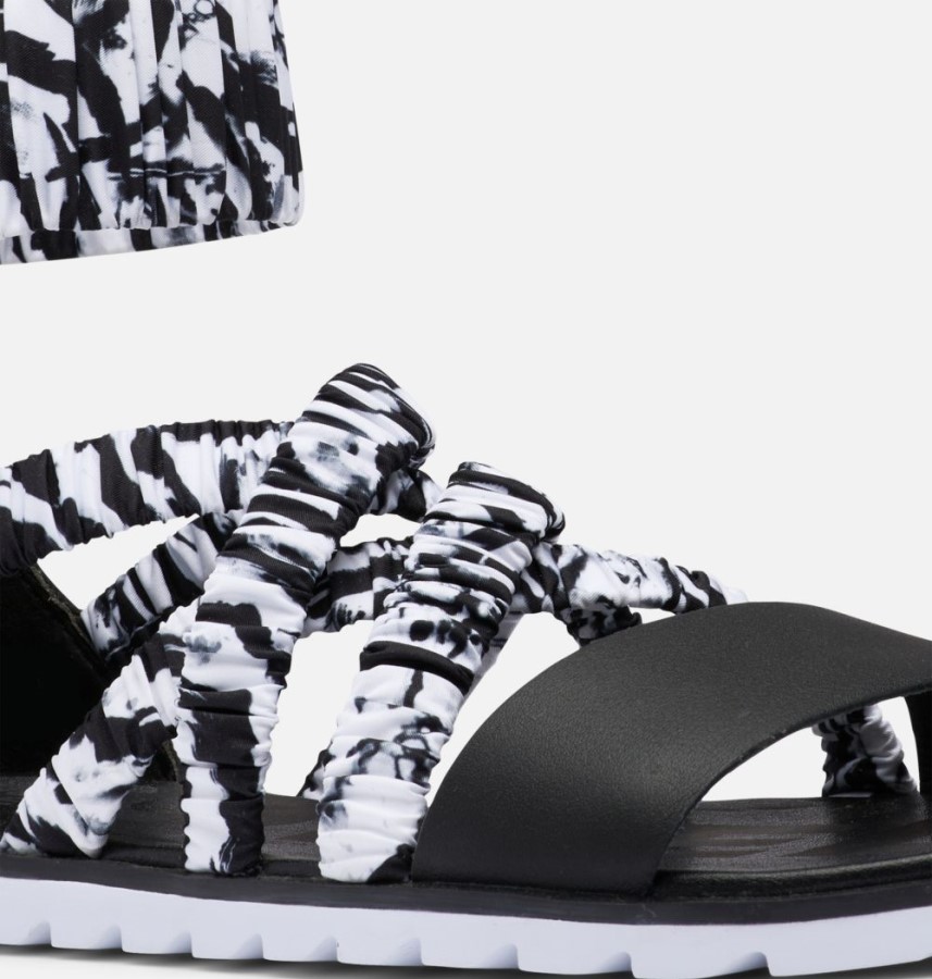 Women's Ella Ii Ankle Strap Sandal White-Black Sorel Australia