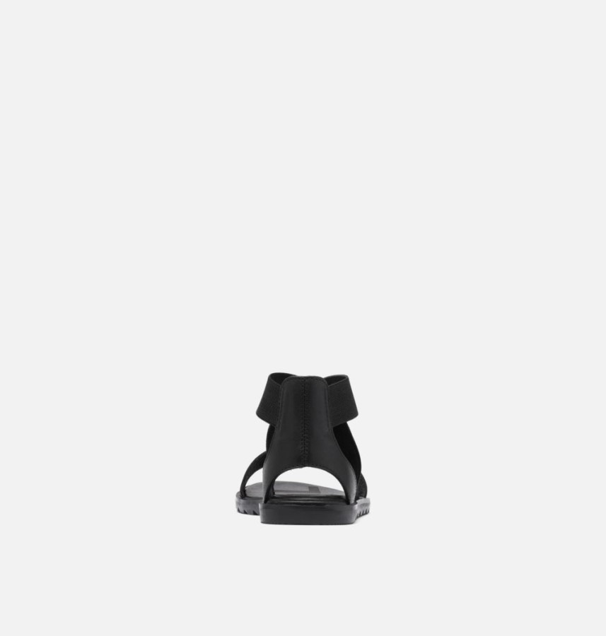 Women's Ella Ii Flat Sandal Sorel Australia Black