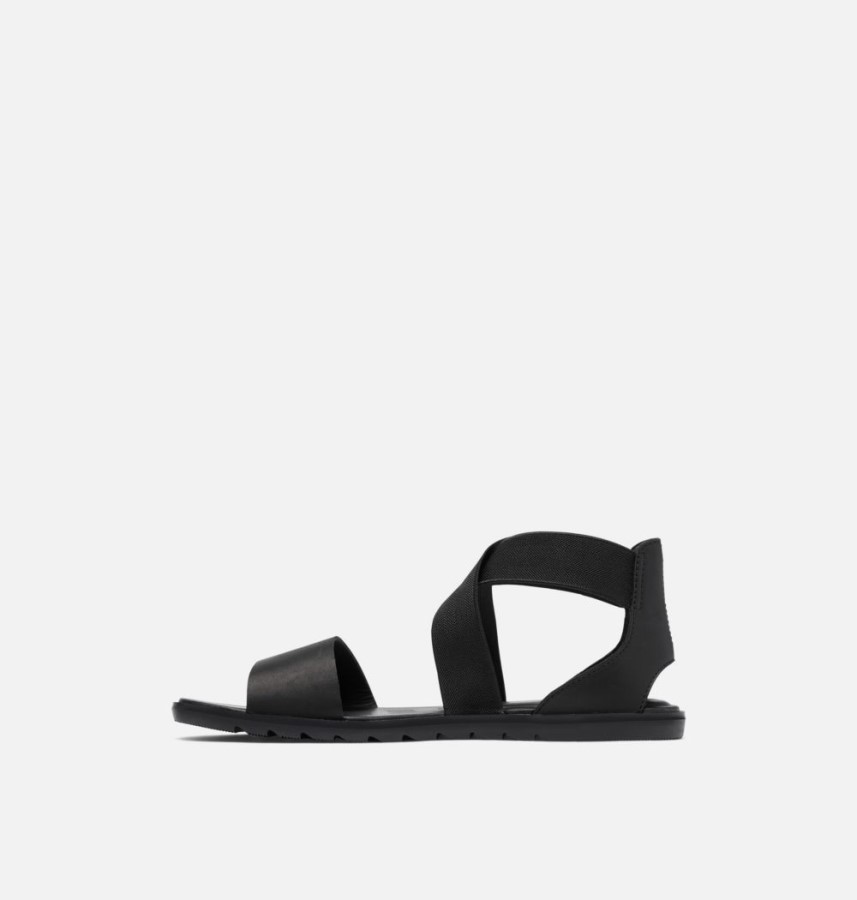 Women's Ella Ii Flat Sandal Sorel Australia Black