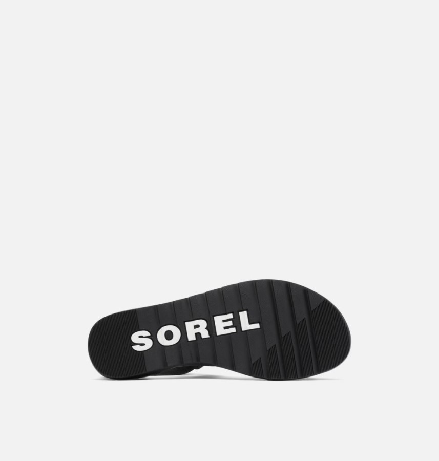 Women's Ella Ii Flat Sandal Sorel Australia Black