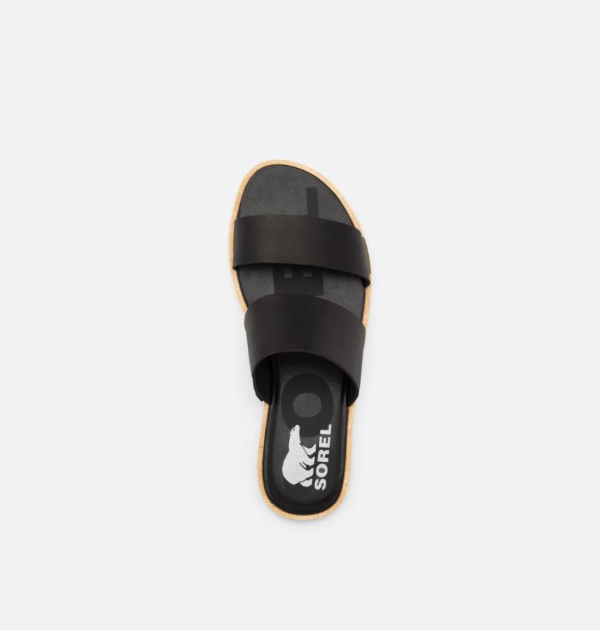 Women's Ella Ii Slide Sandal Black Sorel Australia