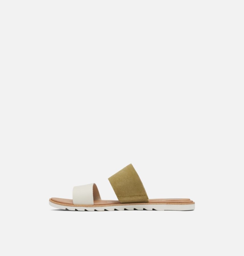 Women's Ella Ii Slide Sandal Sorel Australia Olive Shade-Chalk