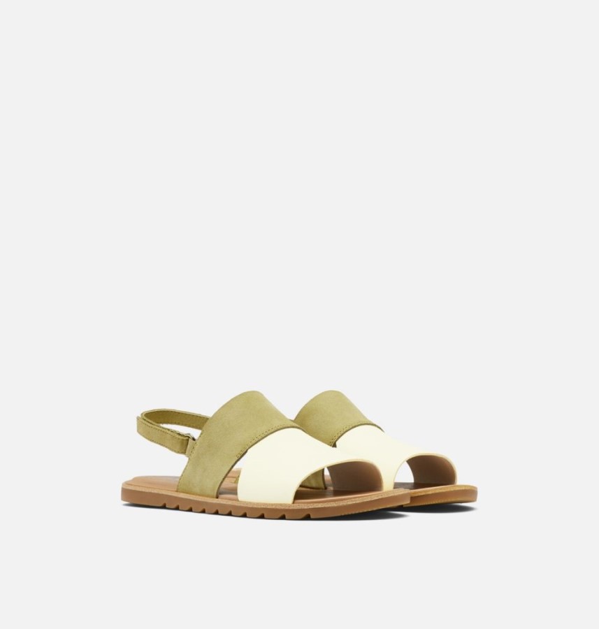 Women's Ella Ii Slingback Sandal Olive Shade-Chalk Sorel Australia