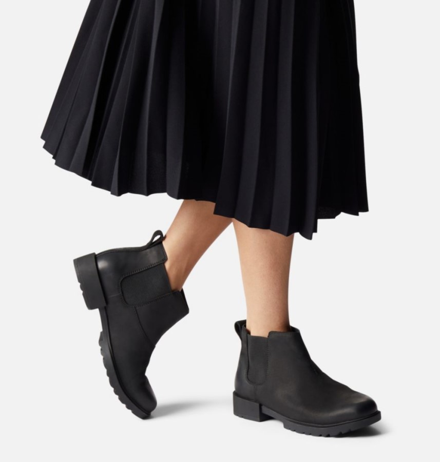 Women's Emelie Ii Chelsea Bootie Black-Sea Salt Sorel Australia
