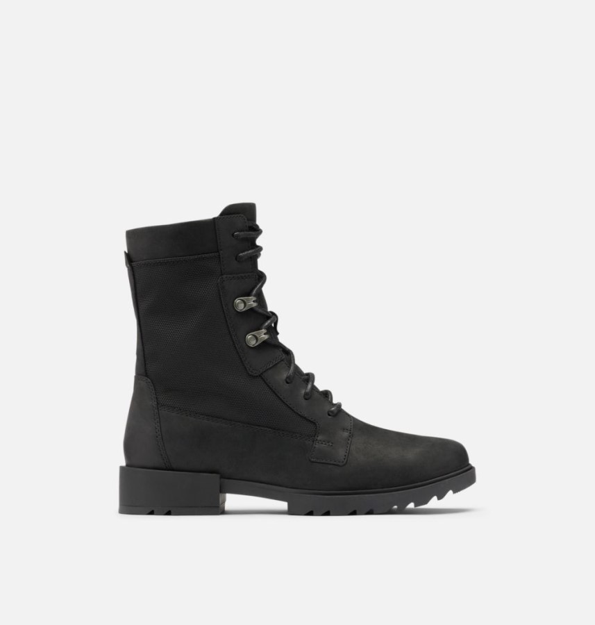 Women's Emelie Ii Lace Waterproof Tall Boot Black-Black Sorel Australia