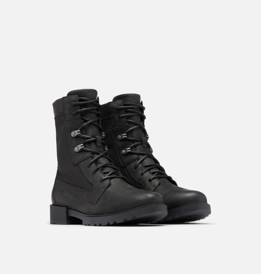 Women's Emelie Ii Lace Waterproof Tall Boot Black-Black Sorel Australia