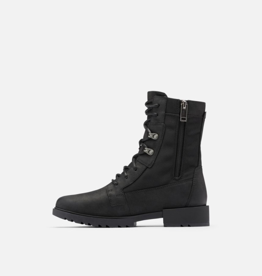 Women's Emelie Ii Lace Waterproof Tall Boot Black-Black Sorel Australia