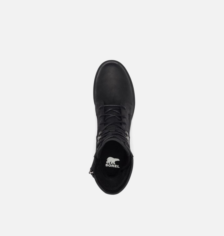Women's Emelie Ii Lace Waterproof Tall Boot Black-Black Sorel Australia