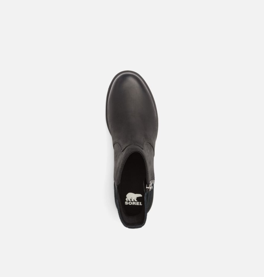 Women's Emelie Ii Zip Bootie Black-Sea Salt Sorel Australia