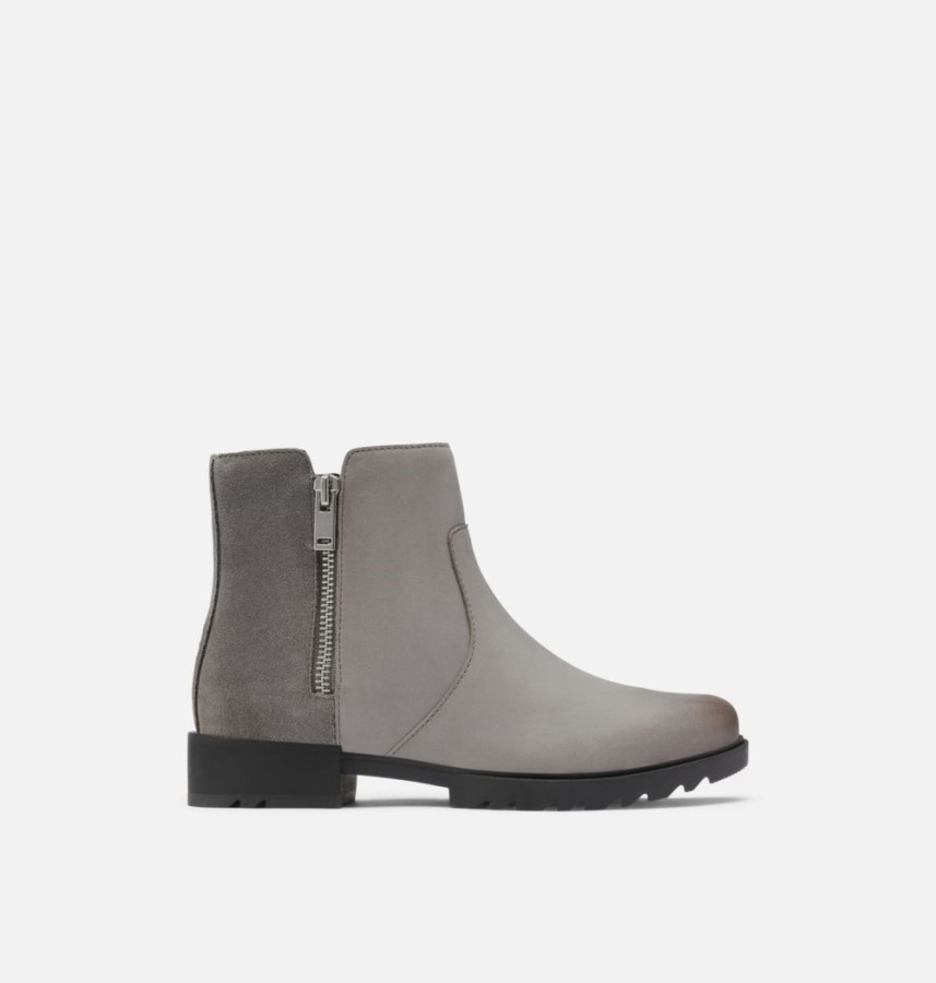 Women's Emelie Ii Zip Bootie Sorel Australia Quarry-Black