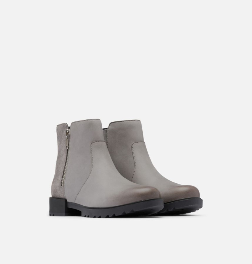 Women's Emelie Ii Zip Bootie Sorel Australia Quarry-Black